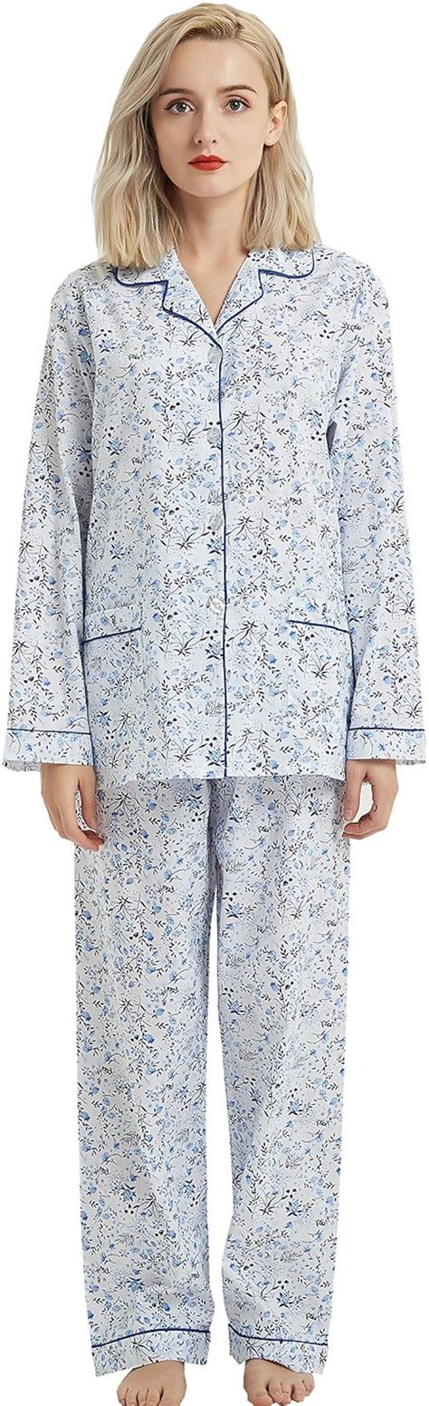 Global Womens Pajamas Set 100 Cotton 2 Piece Drawstring Sleepwear At Amazon Womens Clothing Store
