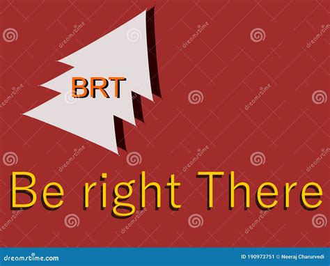 Be Right There Sentence Presented On Logo Style Stock Vector