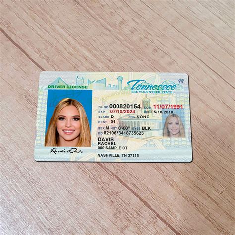 Authentic Tennessee Driver License Template