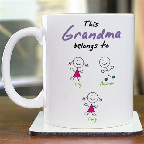 Personalized Belongs To Grandma White Coffee Mug Mugs Aunt Ts