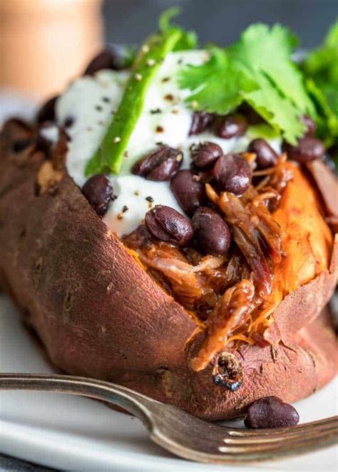 Pork side dish pulled pork. These Pulled Pork Stuffed Sweet Potatoes go the Southern route with juicy pulled pork slathered ...