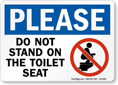 Toilet Seat Signs