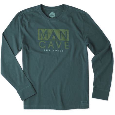 Men's Man Cave Tent Long Sleeve Crusher Tee | Long sleeve tshirt men, Long sleeve, Men
