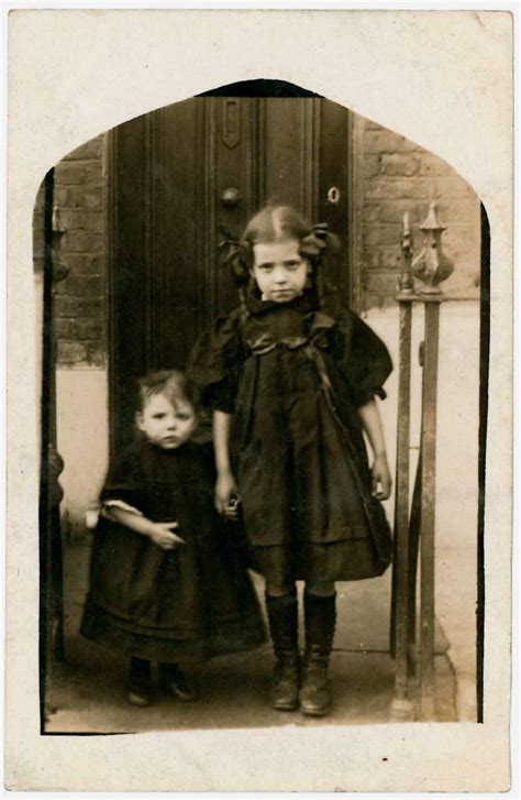 Sisters Holding Hands Antique Or Vintage Photograph Postcard Etsy Uk