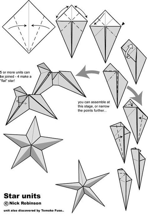 Origami Star Unitslarge Origami Star Instructions Origami Diagrams
