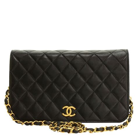 Chanel Black Quilted Lambskin Classic Full Flap Bag Chanel Tlc