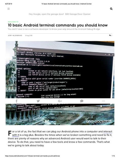 10 Basic Android Terminal Commands You Should Know Android Central Pdf