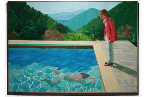 Portrait Of An Artist Pool With Two Figures 1972 Widewalls