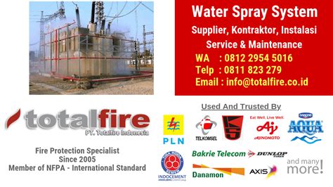 Cegah Kebakaran Dengan Memasang Water Spray System Pt Totalfire Indonesia