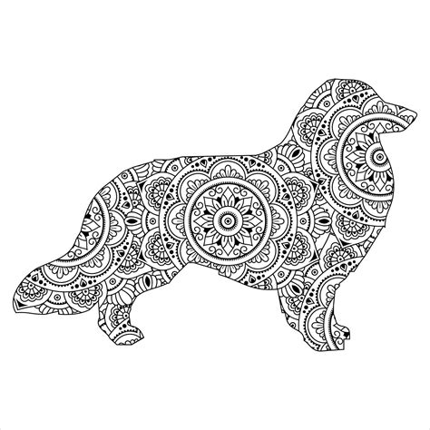 Mandala Dog Coloring Page Sheet 9 Download Print Now