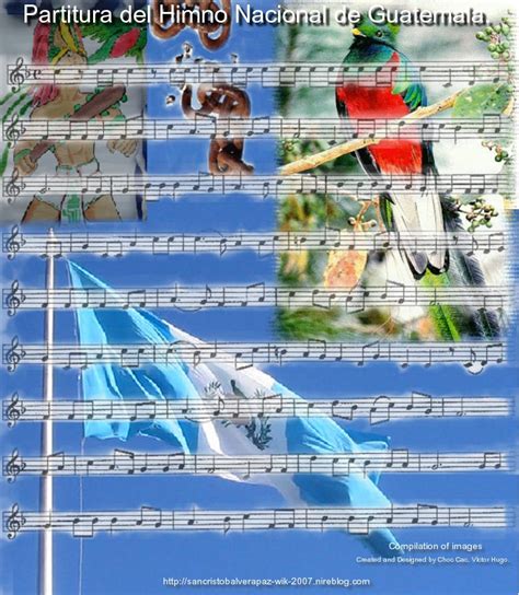 Si mañana tu suelo sagrado lo amenaza invasión extranjera, libre al viento tu hermosa bandera a vencer o a morir. Pentagrama del Himno Nacional Con Notas Musicales | Mundo ...