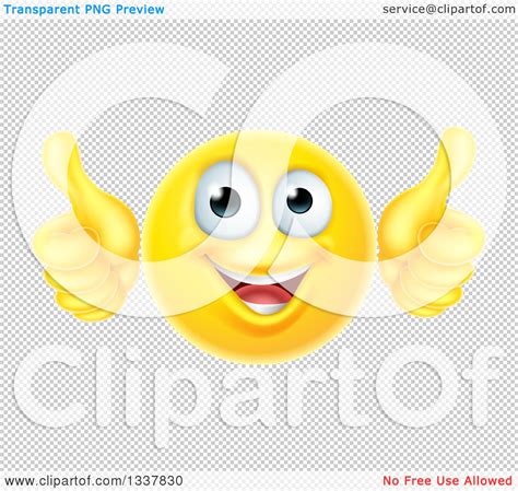 Clipart Of A 3d Happy Yellow Smiley Emoji Emoticon Face