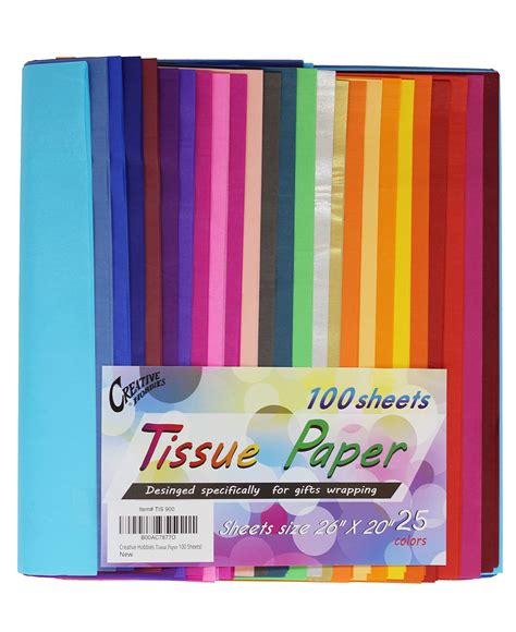 Creative Hobbies Rainbow Tissue Paper 20 X 26 Sheets Assorted