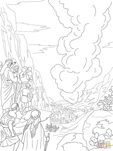 Columna de fuego y nube | Super Coloring Bible Coloring Pages, Free