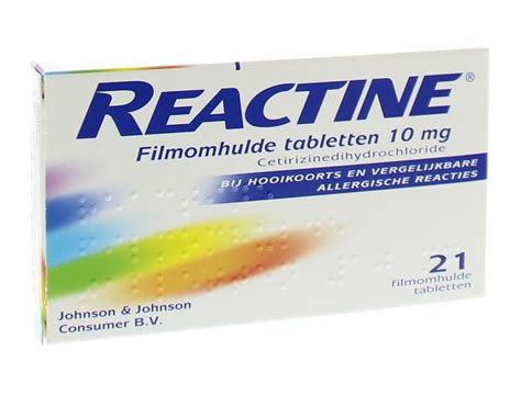 Reactine Cetirizine 10mg 21 Tabletten Voordelig Online Kopen Drogistnl