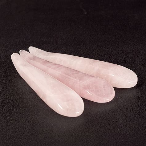 Natural Rose Quartz Massage Stick Wands For Yoni Wand Acupuncture Buy Yoni Wand Facial
