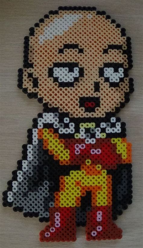 Saitama Chibi From One Punch Man Perler Anime Perler Perler Bead Art