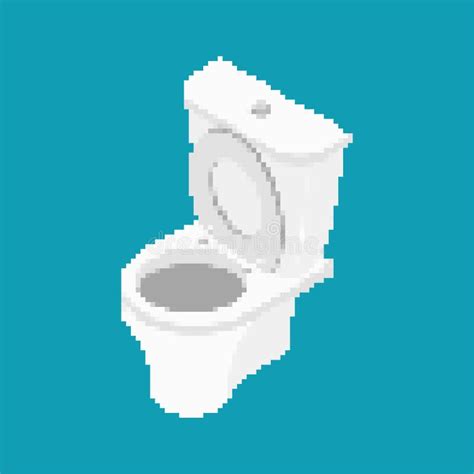 Toilet Bowl Pixel Art Wc 8 Bit Stock Vector Illustration Of Ceramic