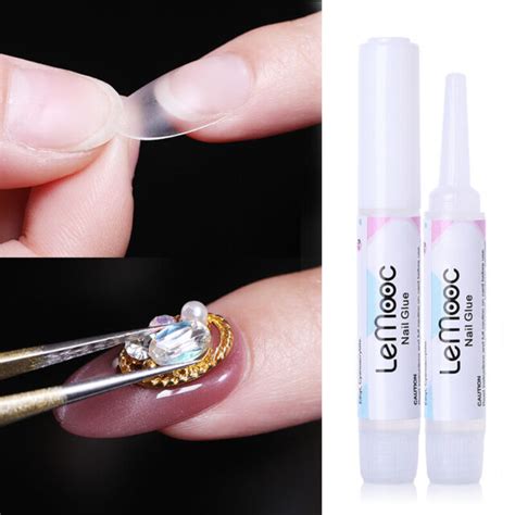 Lemooc 2g Nail Adhesive Glue For Acrylic False Tips 3d Nail Decoration