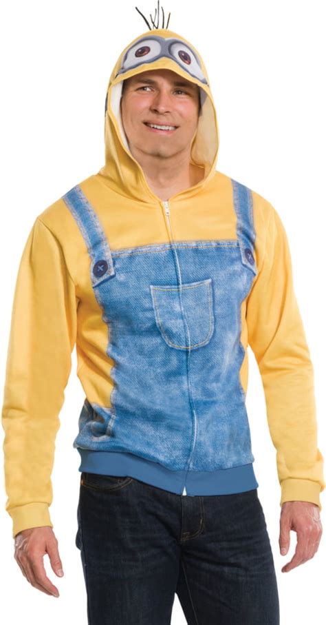 Adults Mens Despicable Me Minion Kevin In Overalls Hoodie Costume