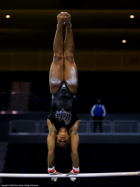 Freshman Jordan Chiles Warms Up On Bars Ucla Gymnastics “ Flickr