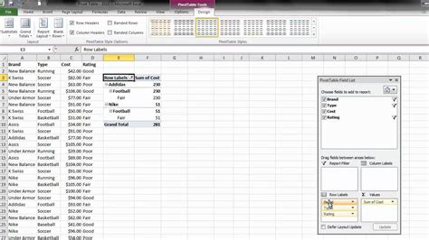 How To Add Data A Pivot Table In Excel 2010