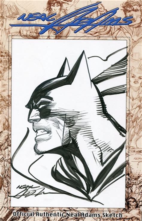 Neal Adams Official Authentic Sketch Batman Da Card World