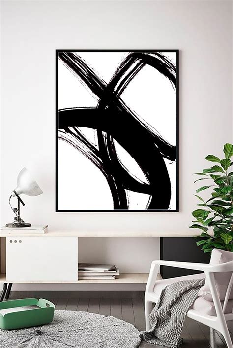 Abstract Wall Art Abstract Print Black White Abstract Print Etsy