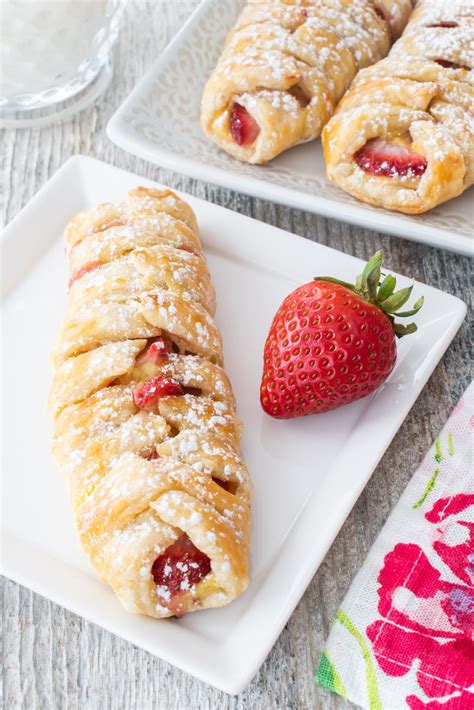 Mini Strawberry Puff Pastry Braids For The Love Of Cooking