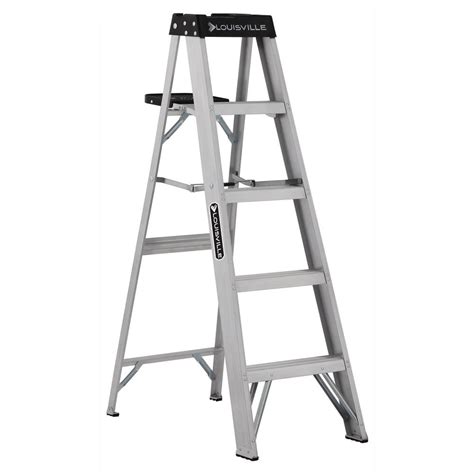 Werner 5 Ft Aluminum Step Ladder With 225 Lb Load Capacity Type Ii