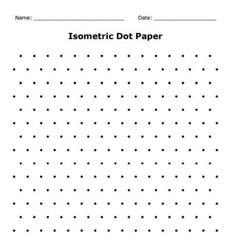 Isometric Dot Paper - 8+ Free Download For PDF | Dot paper, Isometric