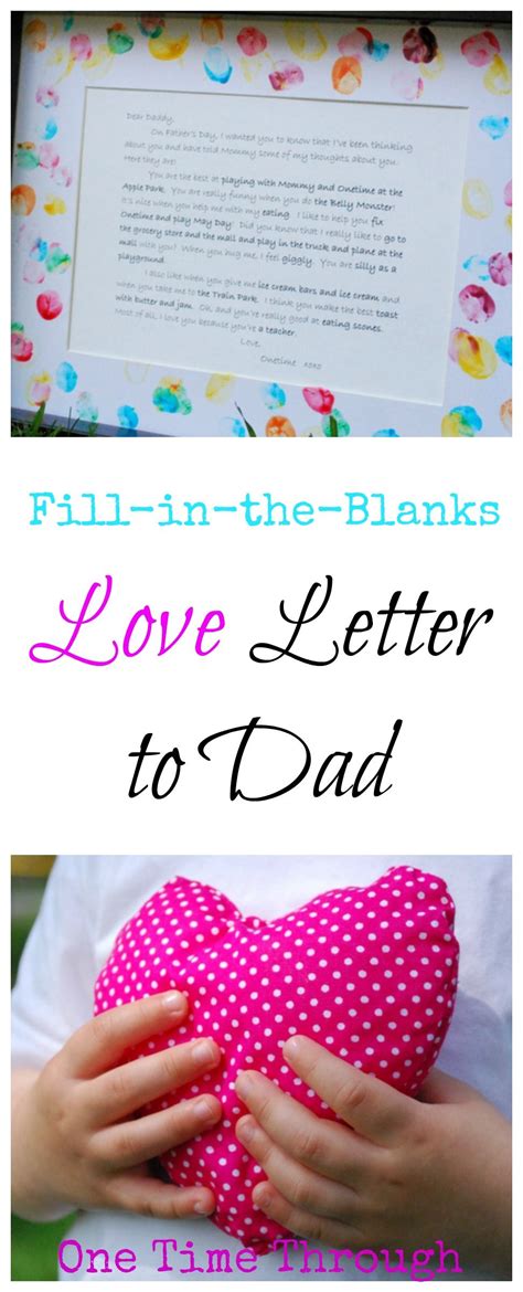 Love Letter To Dad For Fathers Day