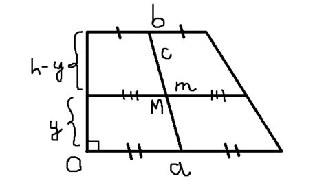 Geometry Center Of Mass Of Right Angle Trapezoid Mathematics Stack