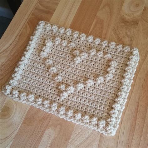 Thegirllovesyarn Crochet Bobble Heart Square Bobble Crochet Crochet