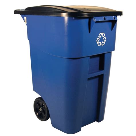 Rubbermaid 9w27 73 Brute® Recycling Rollout Container W Lid 50