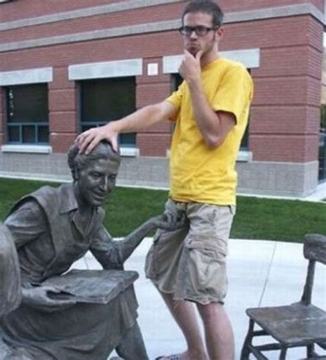 Funniest Poses With Statues And Sculptures Odd Stuff