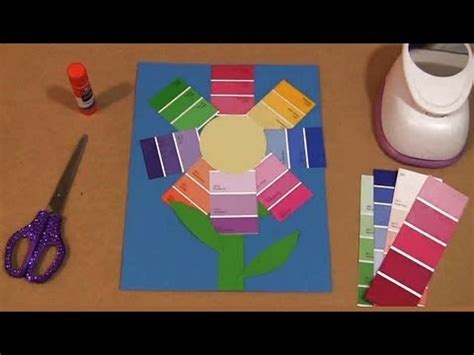 Top 3 ways to try. Paint Chip Flower - YouTube