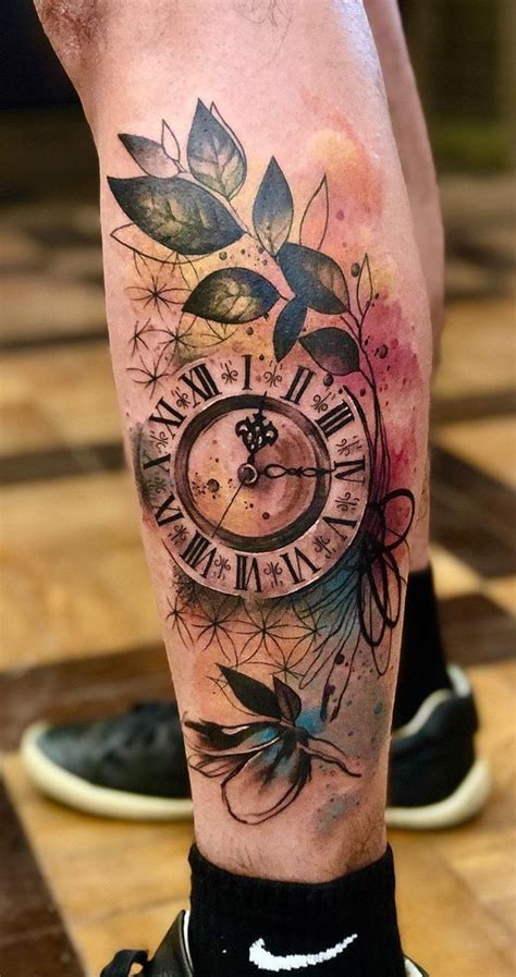 Watercolor Tattoos Will Turn Your Body Into A Living Canvas Clock