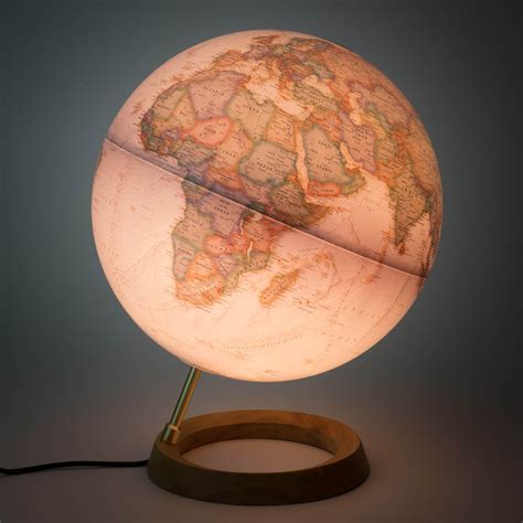 National Geographic Neon Executive Globe Antique Ocean Illuminated