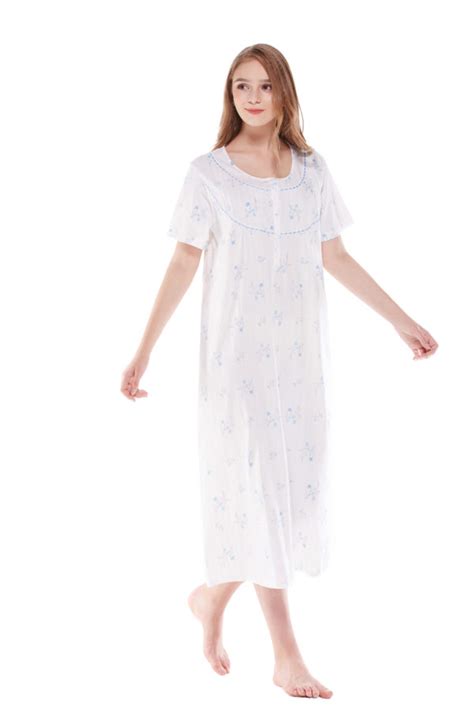 keyocean women nightgowns 100 cotton short sleeve soft lightweight long nightgowns sleepwear