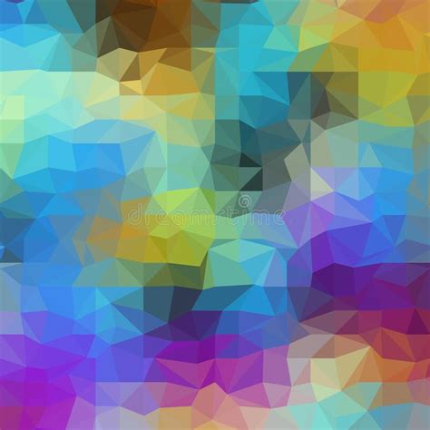 Geometric Abstract Pattern In Low Poly Style Stock Vector