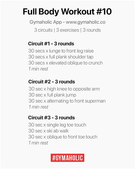 Full Body Circuit Workout Without Equipment