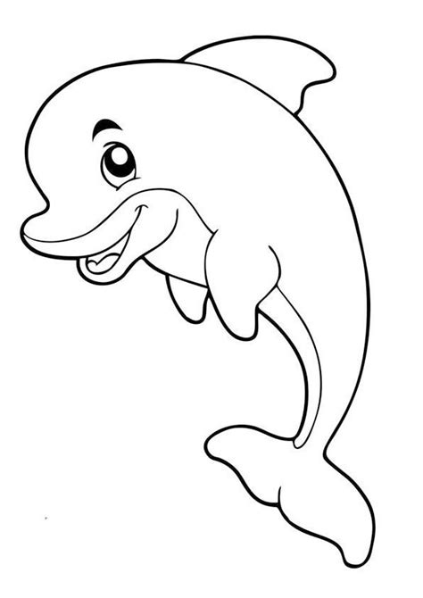 Cute Dolphin Coloring Pages