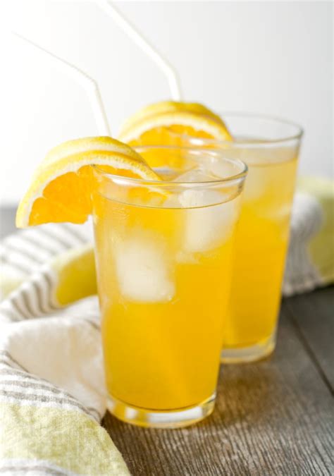 Orange Lemonade With Honey Ginger Simple Syrup The Thirsty Feast By