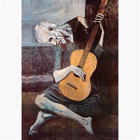 The Old Guitarist By Pablo Piccasso 19 X 27 Modern Classics