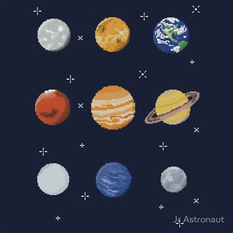 Pixel Planets Classic T Shirt By J Rose In 2021 Space Pixel Art