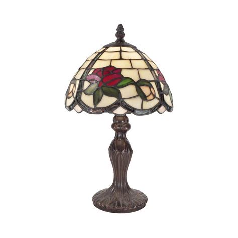 Lola Tiffany Style Stained Glass Table Lamp Extra Small
