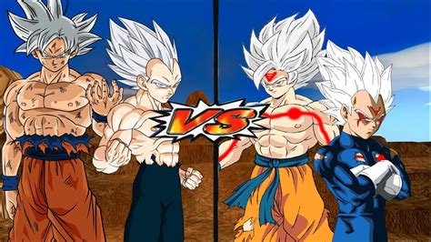 Team Goku And Vegeta Mui Vs Team Goku And Vegeta Ssj Omni God Dbz