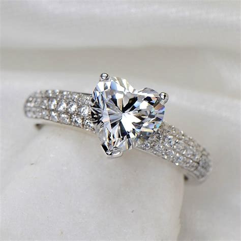 Diamonds are the international token of love. Wholesale 2CT Heart Shape Synthetic Diamond Wedding Ring ...