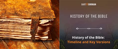 History Of The Bible Timeline And Key Versions